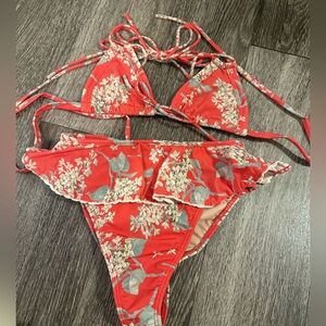 Montce Red Vintage Floral Bikini